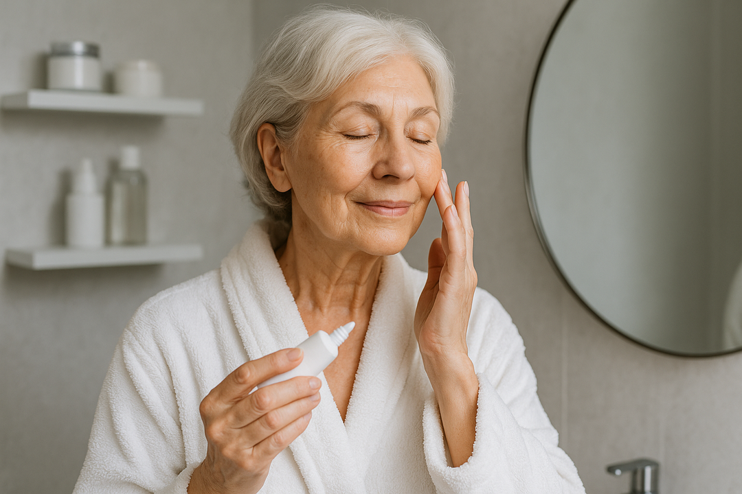 Dermatologist recommended anti-aging skincare routine for 60s